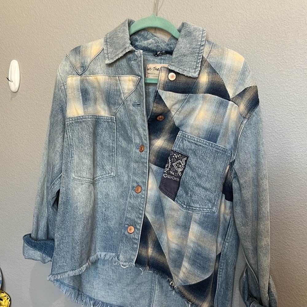 Free People Patch Denim Jacket